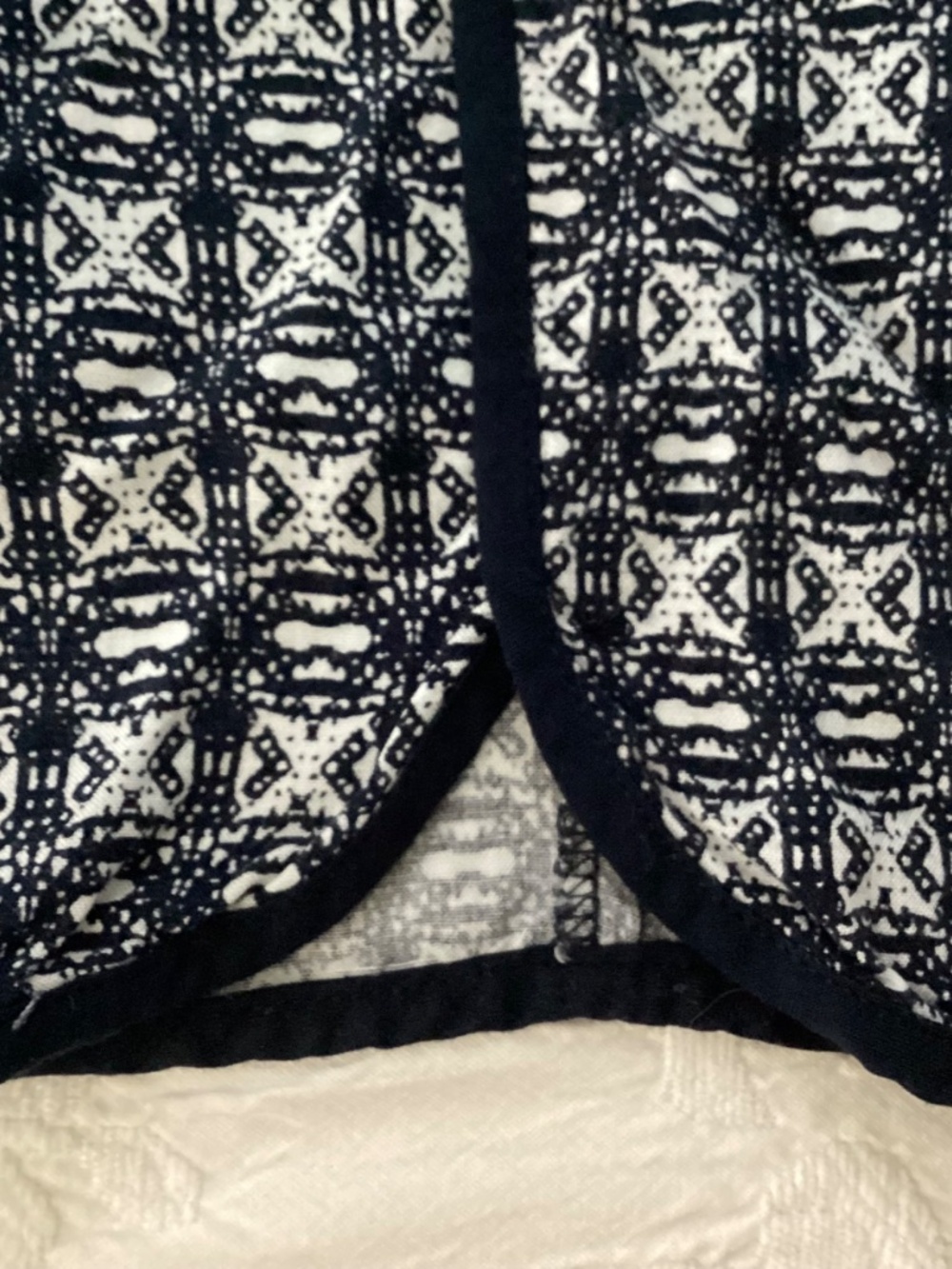 POROPHROSE NAVY BLUE WHITE LOUNGING PANTS WITH DRAWSTRING SIZE S/M - Picture 5 of 10